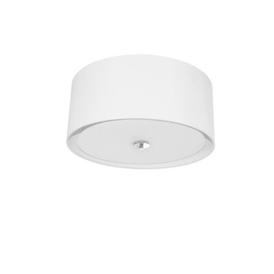 Dainolite Helena 16-in Polished Chrome Incandescent Flush Mount Light Dainolite Helena 16-in Polished Chrome Incandescent Flush Mount Light