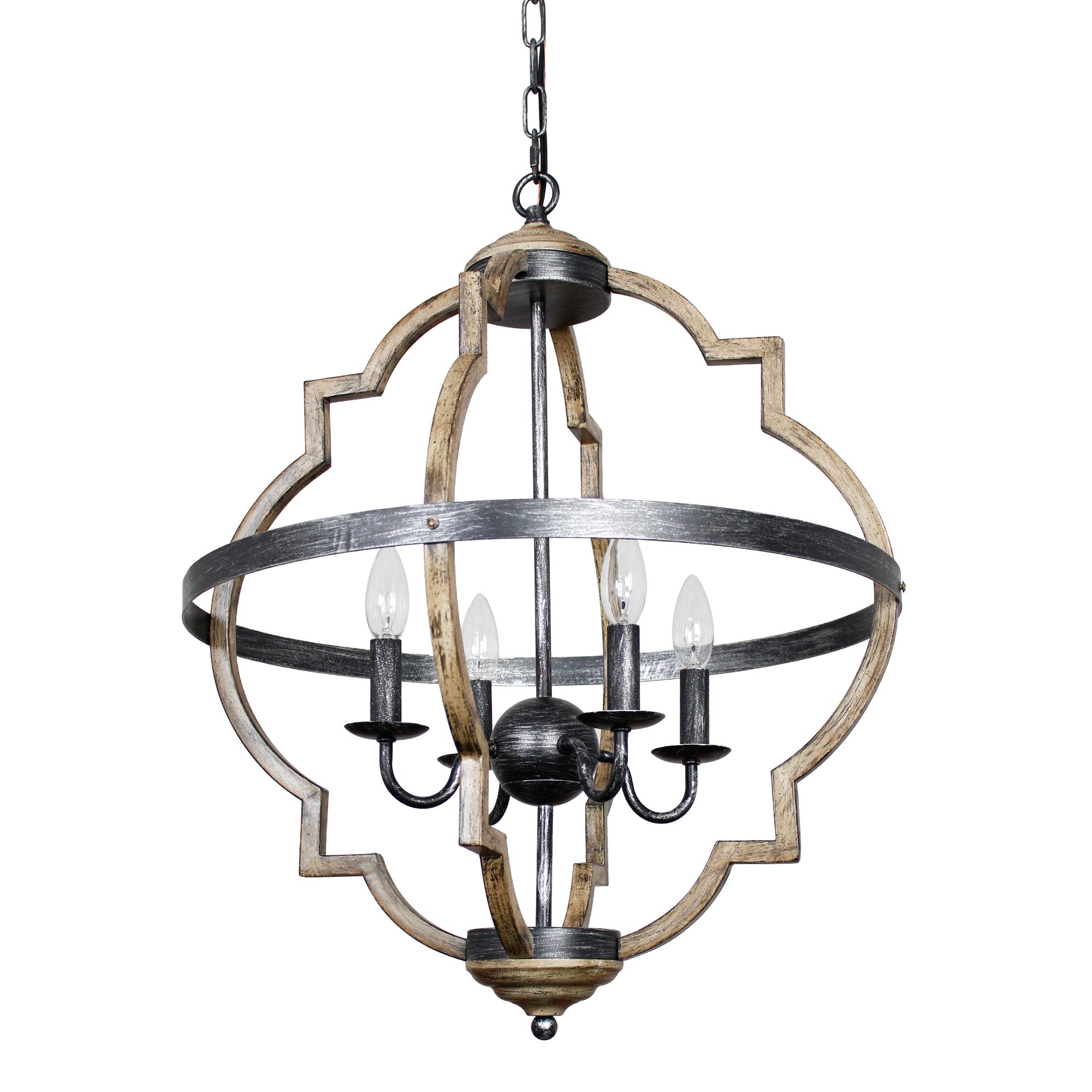 distressed iron chandelier