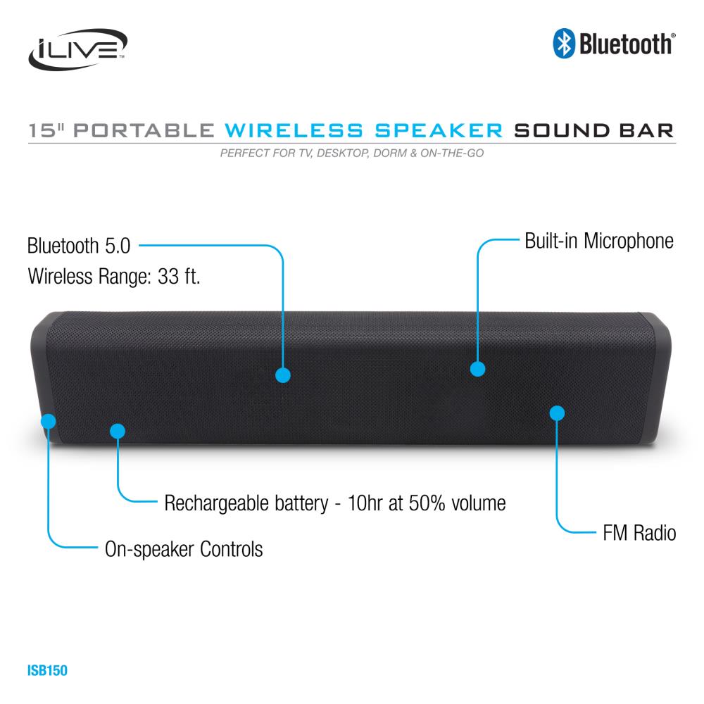 iLive 15-in Portable Wireless Sound Bar at Lowes.com