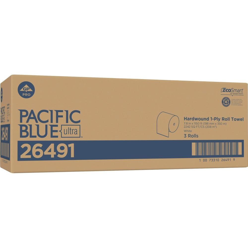 1150' 3 Rolls GPC26491 Georgia Pacific Pacific Blue White Paper Towels 