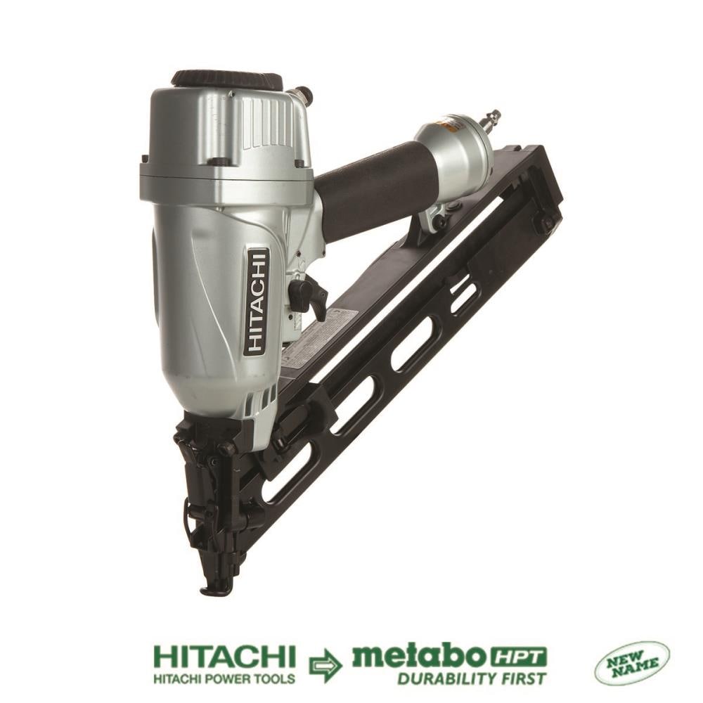 Hitachi NT65MA4 1-1/4 Inch to 2-1/2 Inch 15-Gauge Angled Finish Nailer with Air Duster