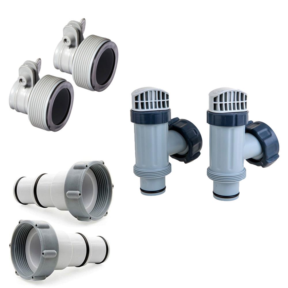 Intex Replacement Hose Adapter A w/Collar for Threaded Connection Pumps Pair 