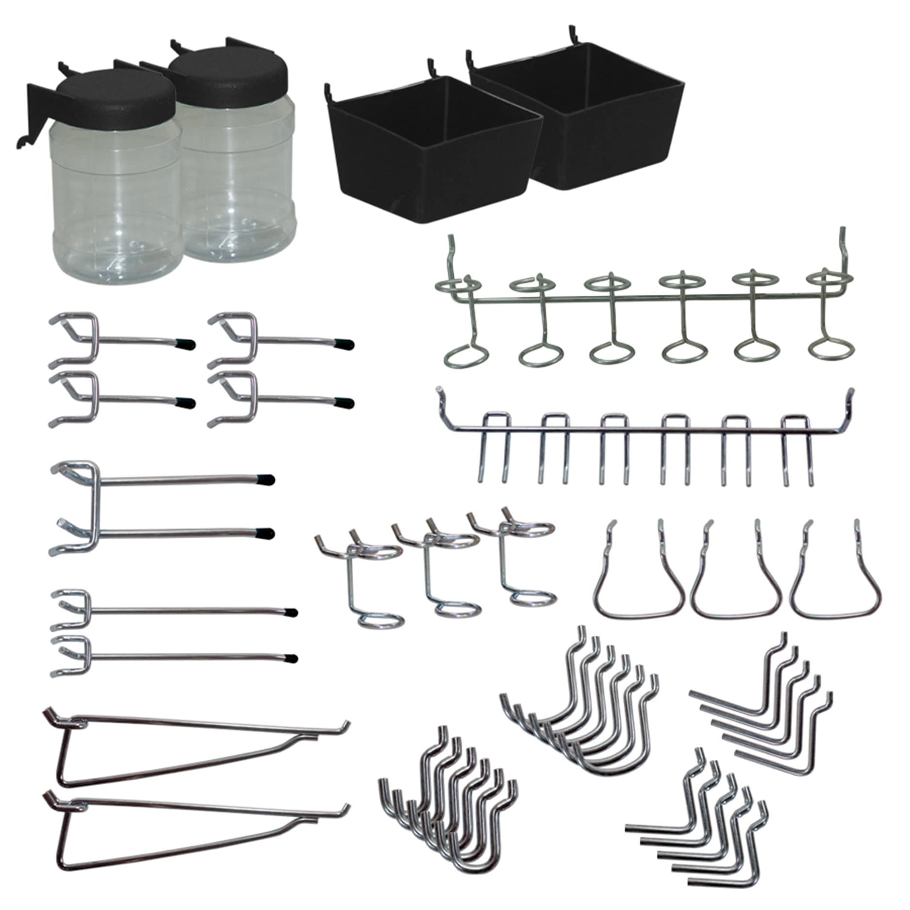 43 PC Peg Hook Kit Tool Organizer & Craft Storage Garage Wall Organizers 