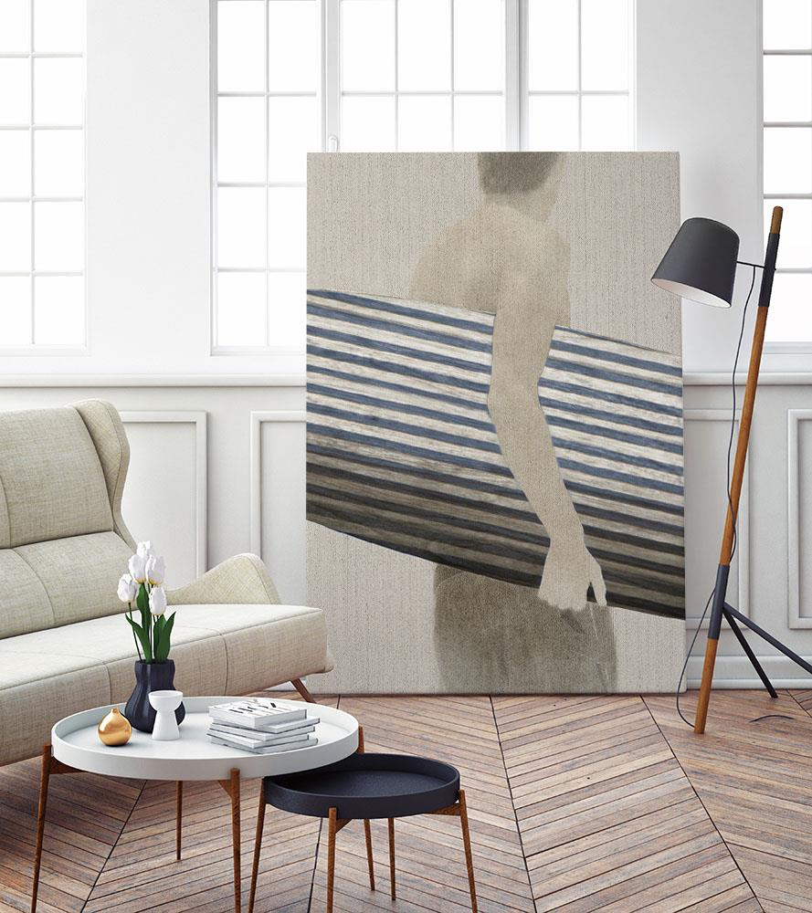 GIANT ART Wood 32-in H x 24-in W Abstract Print on Canvas in the 