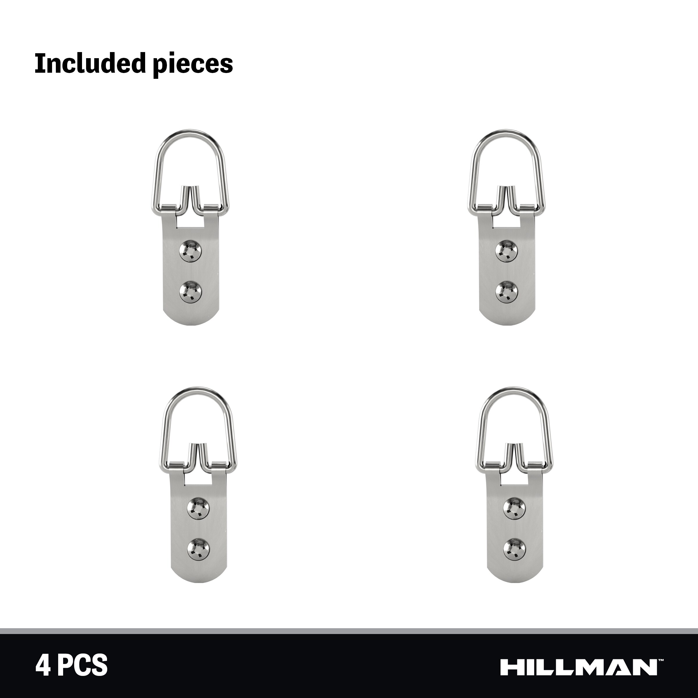 Details about   Hillman D-Ring Hangers Package of 4 Large Size #122318   NEW 