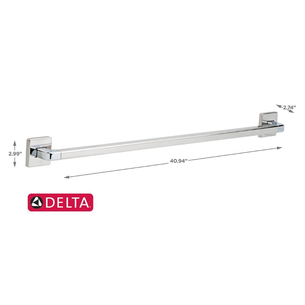 Delta Angular Modern 36-in Polished Chrome Wall Mount Ada Compliant Grab Bar (500-lb Weight Capacity)
