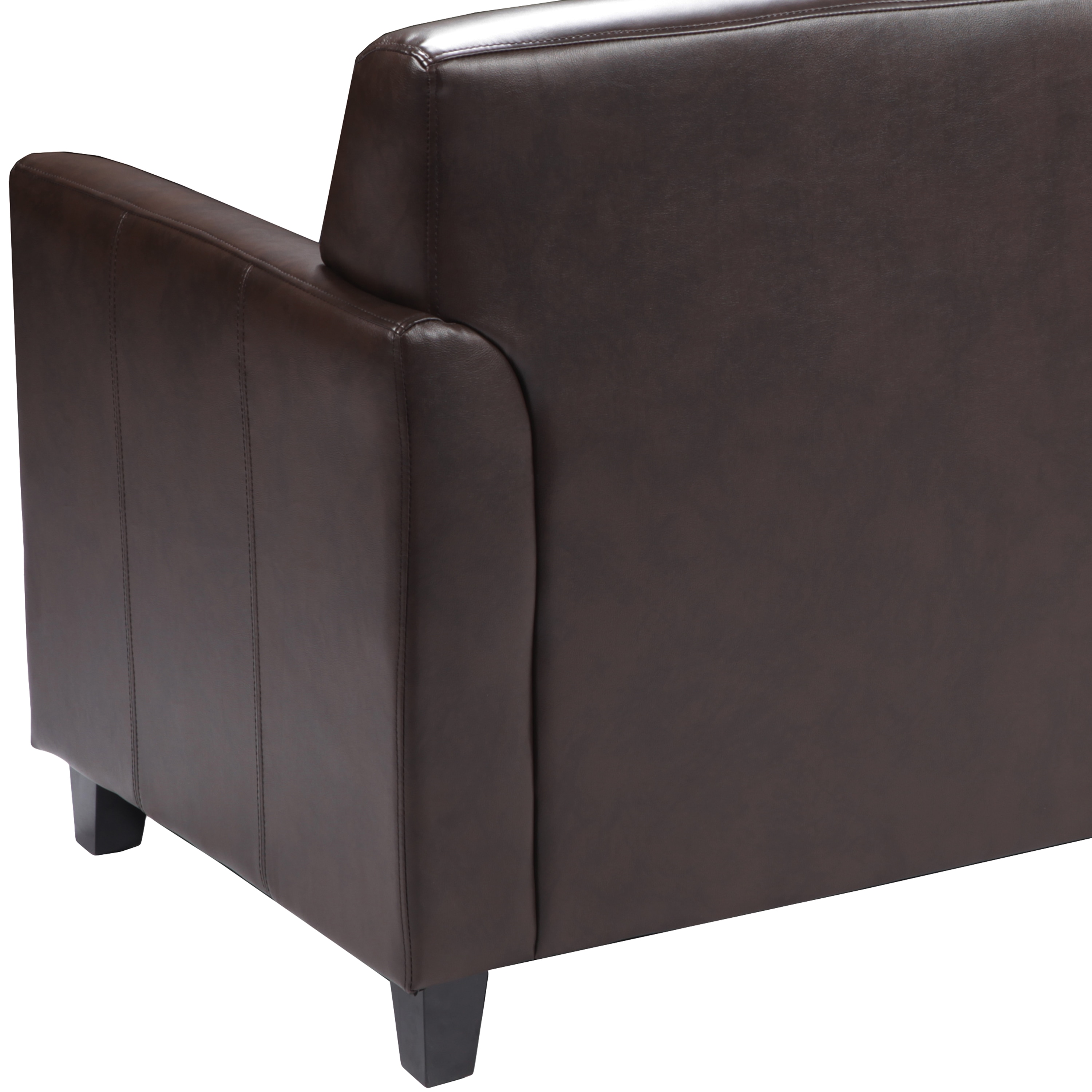 Flash Furniture HERCULES Diplomat Series Brown LeatherSoft Loveseat 