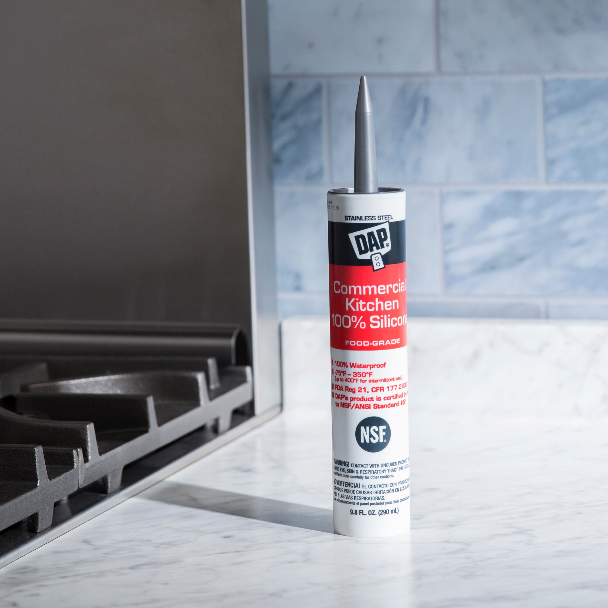 DAP Commercial Kitchen 9.8oz Stainless Steel Silicone Caulk in the