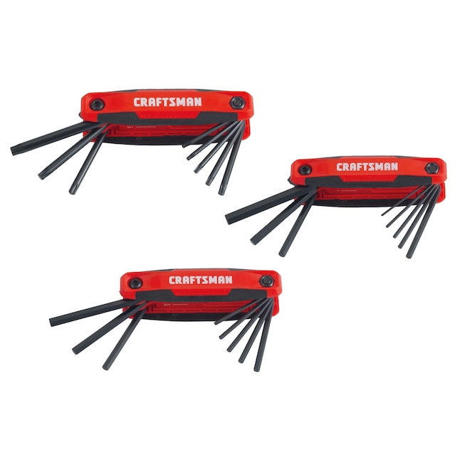 Standard and Metric Dual Material Fold Up Hex Key Set 46006 CRAFTSMAN 2pc