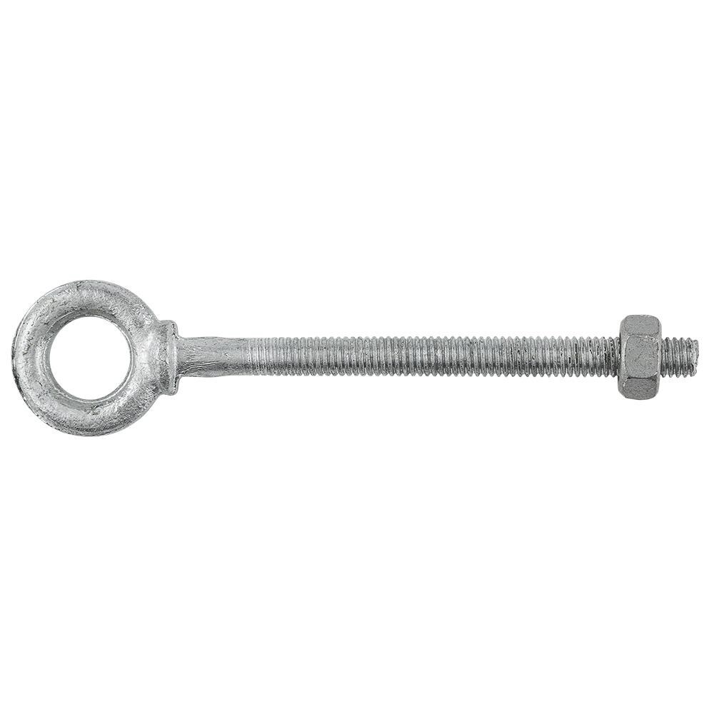 Zinc Eye Bolt with Hex Nut N221051  Pack of 20 National 3/16 In x 1-1/2 In