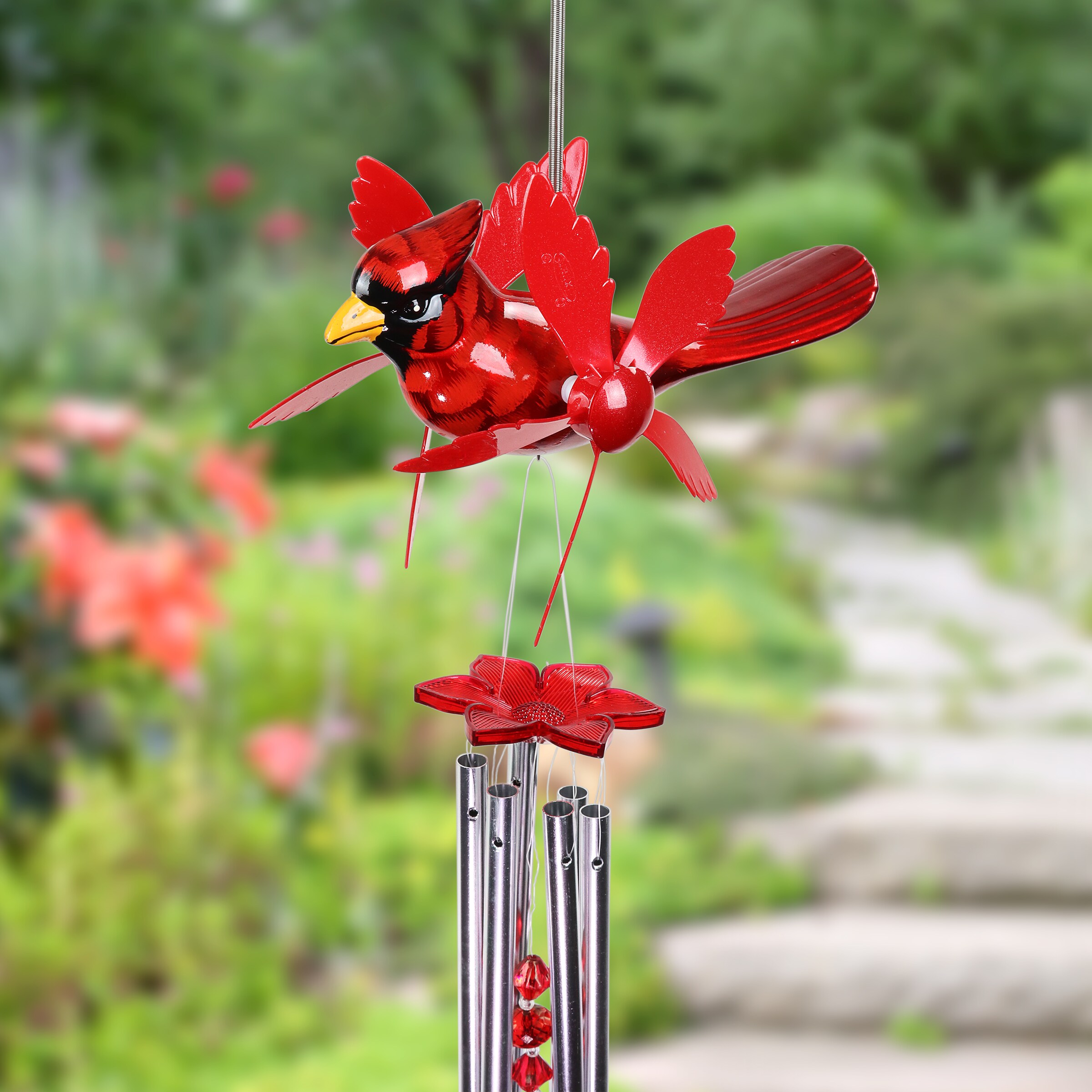 Acrylic Angel Wings Wind Chimes Outdoor Garden Yard Office Porch Patio Decor 