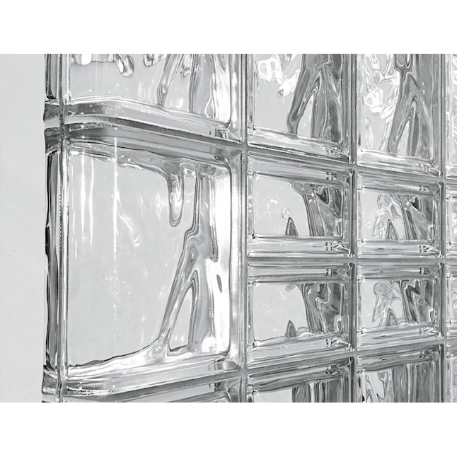 Clear Neutro Smooth Satin Pegasus Corner Metric Glass Blocks 1 Pack