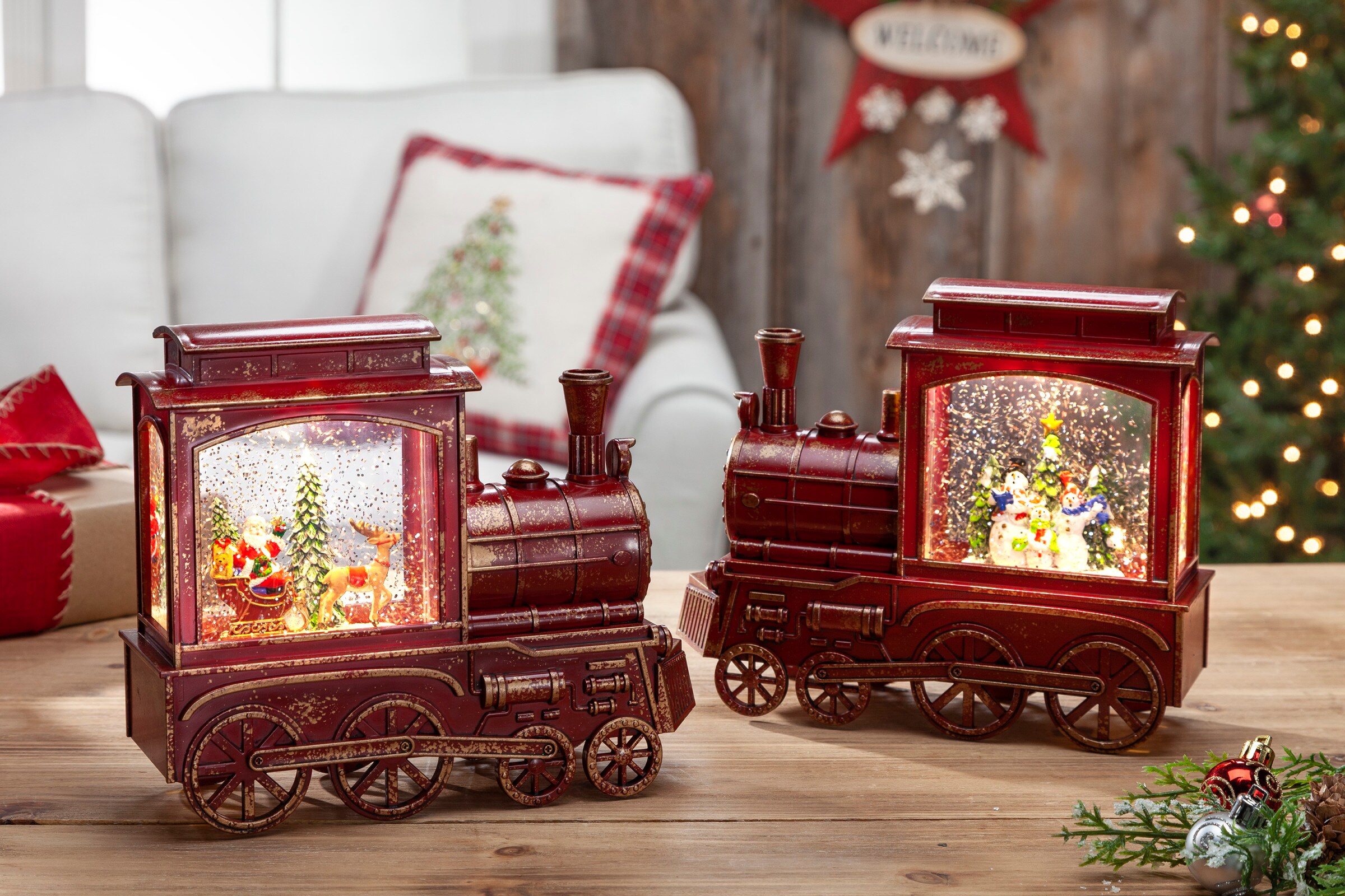 seasonal vision christmas tree train