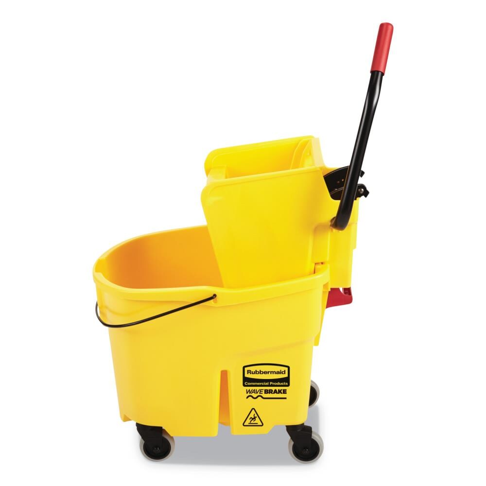 YELLOW Yellow Kentucky Wringer 20L Mop Bucket on Wheels Commercial Cleaning