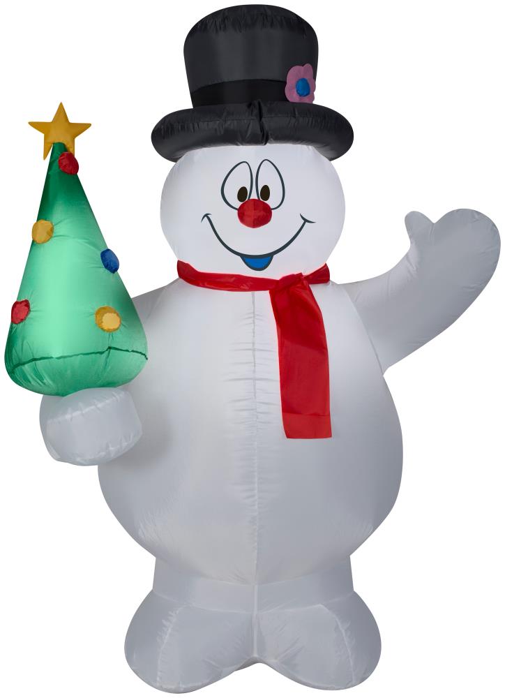 Frosty the Snowman Airblown Inflatable 5ft Tall Lights Up Christmas Decoration 