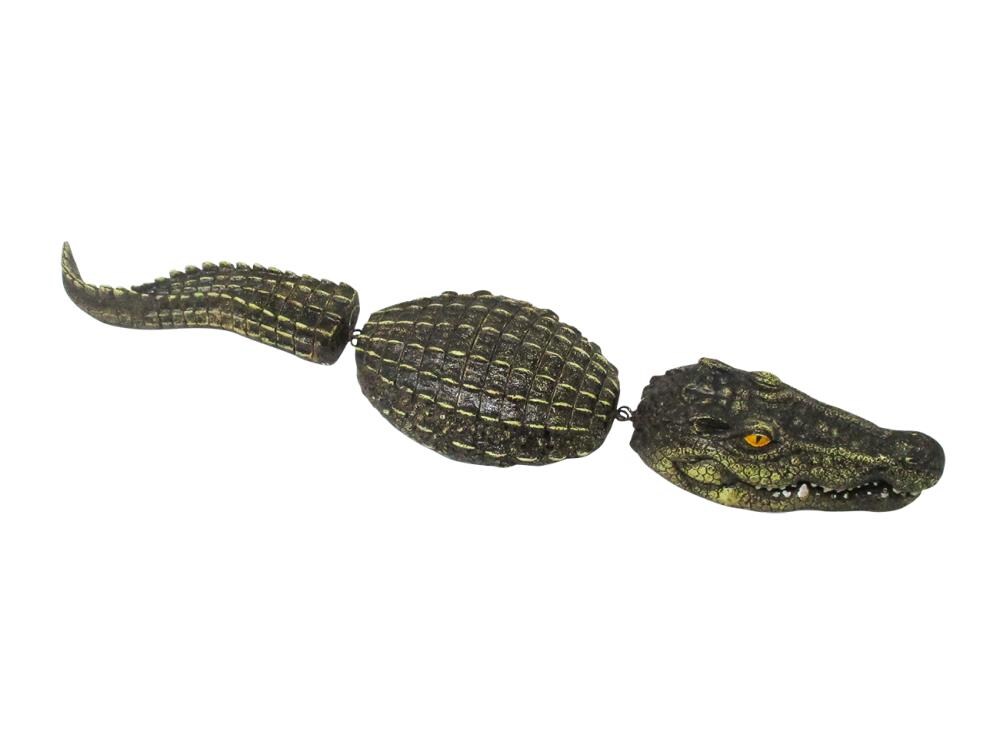 Details about   Realistic 22" Alligator Head Decoy Floating Replica with Reflective Eye for Pond 