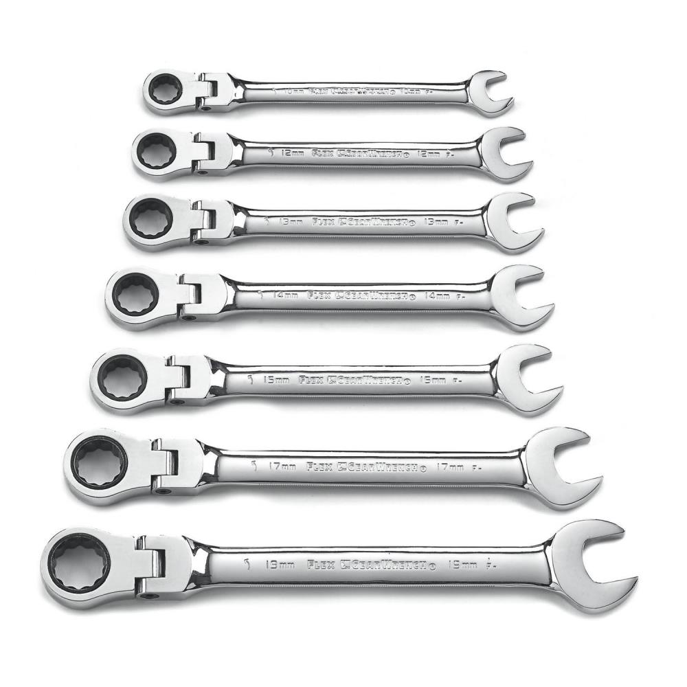 GearWrench 4-Pc SAE Flex Head Combination Ratcheting Wrench Set 9703 New 