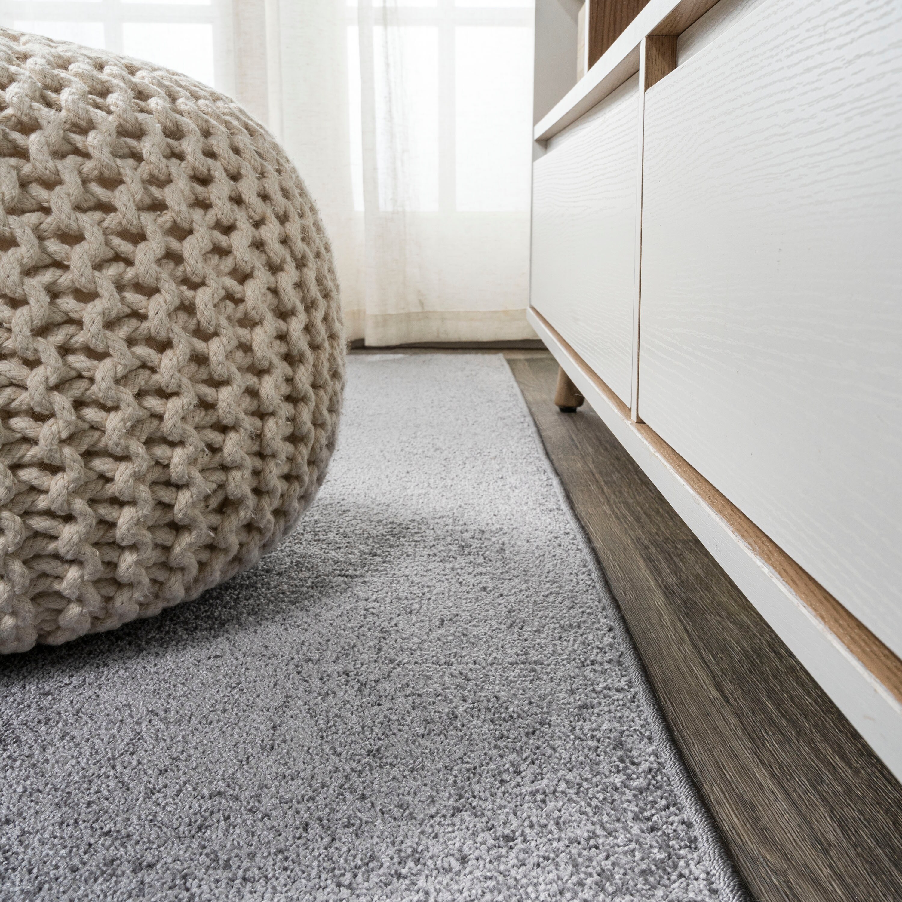 Details about   Modern Halle Runner Soft Shaggy Carpet 2in Grey Width 19 11/16-78 11/16in Long 