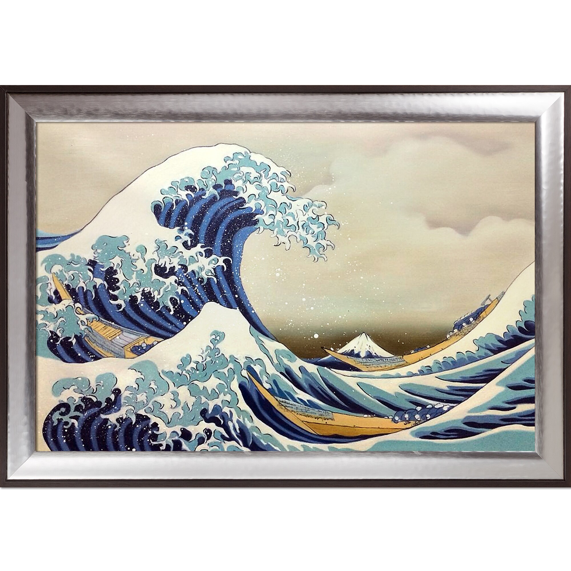 Japanese Towel  Hokusai Big Wave Ukiyoe Cotton 2 Pieces Hokusai Blue 