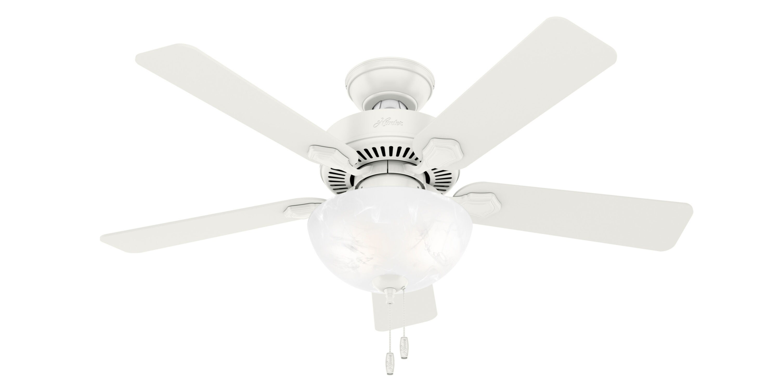 Nickel/Chrome Hunter 50882 Indoor Swanson Ceiling Fan with LED Light Brushed 