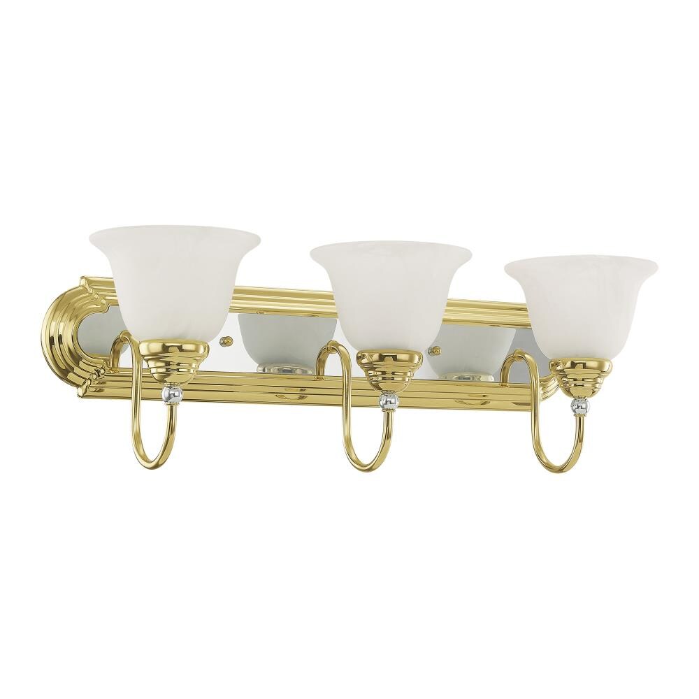 Bath Vanity Lighting 4-Lights Alabaster Glass Polished Brass Fixture Mount 30 in 