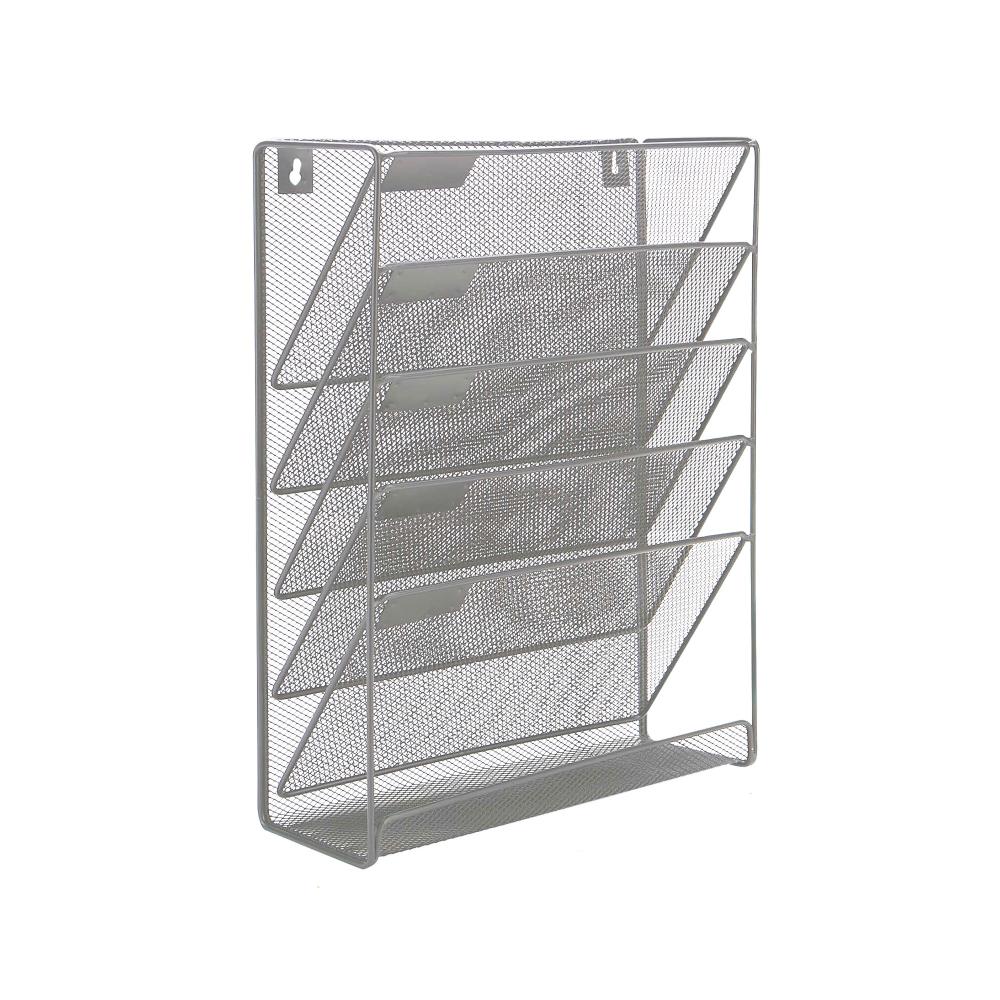 Office School Hanging Wall File Holder Rack Metal Wire Magazine Mail Organizer 