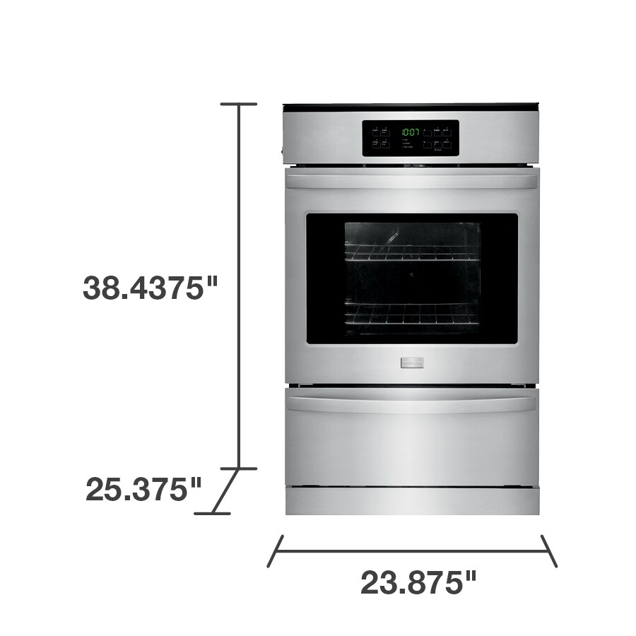 Frigidaire 24 In Self Cleaning Single Gas Wall Oven Stainless Steel