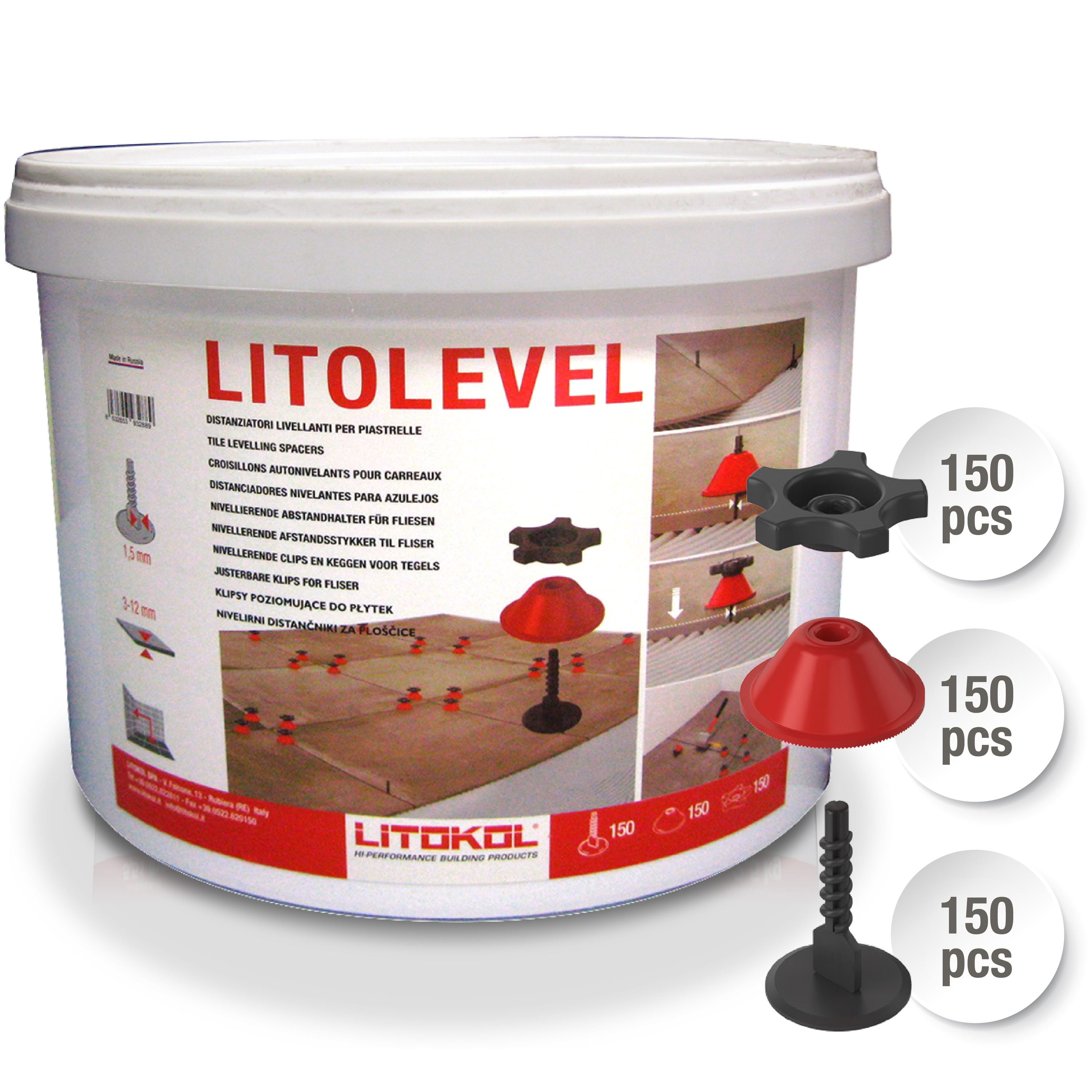 Adeeing 50 pcs/set Flooring Wall Tile Leveling System Leveler Locator Spacers Pl 