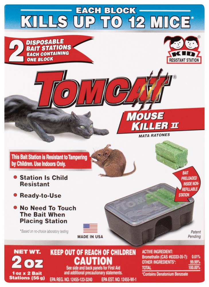 TOMCAT Rat and Mouse Killer Child and Dog Resistant Refillable