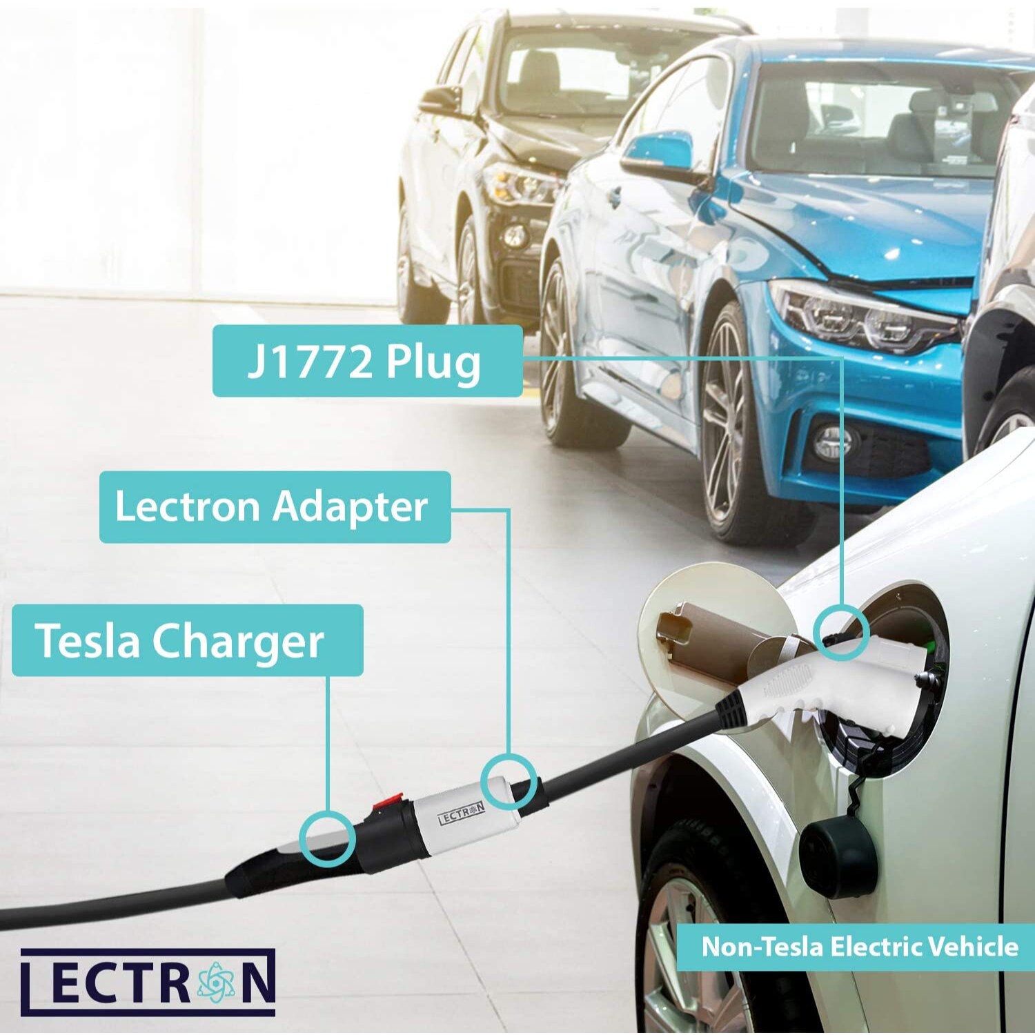 Lectron Adapter Tesla to J1772 Electric Vehicle Charger 40A 250V