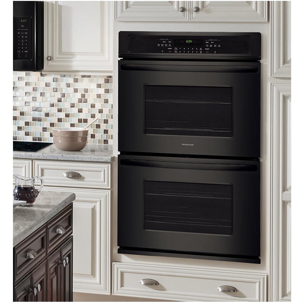 Frigidaire 30-in Self-Cleaning Double Electric Wall Oven (Black) At ...