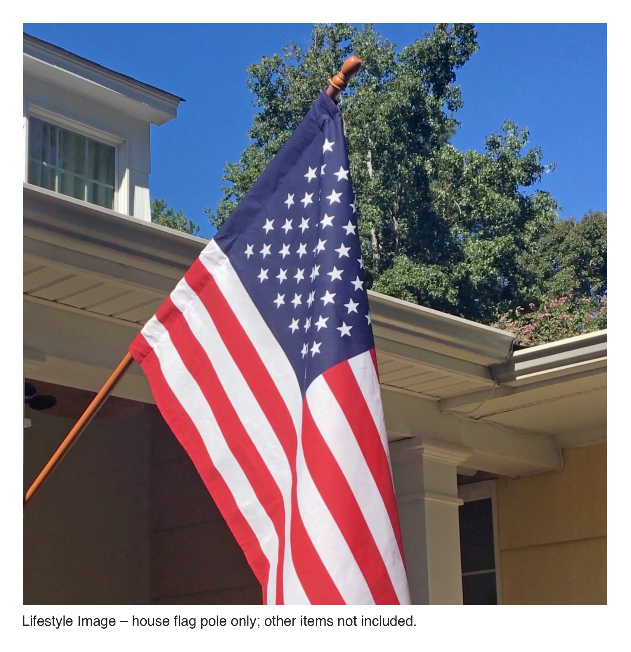 Rain or Shine 5-ft Brown Wood House Flag Pole in the Flag Poles department at