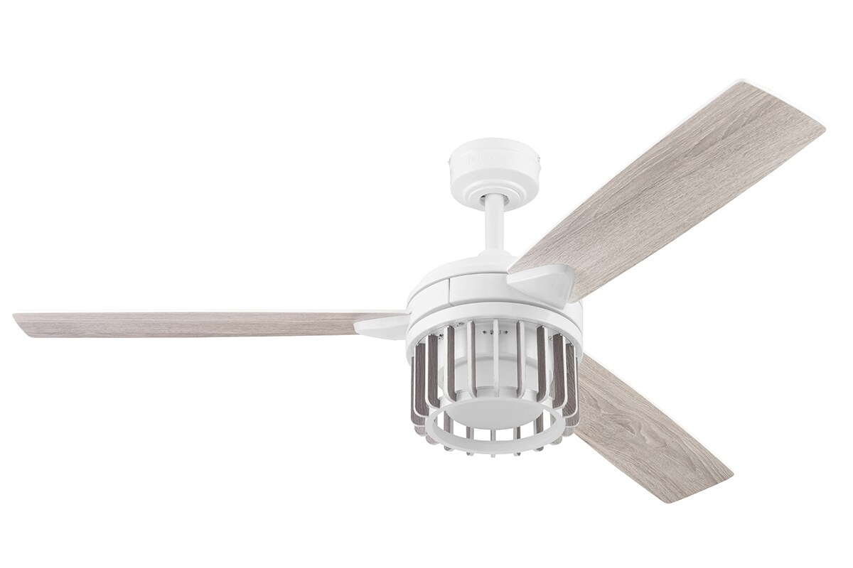 Shades 52 Inch Flush Mount Indoor Ceiling Fan Blade Arm Motor Light 
