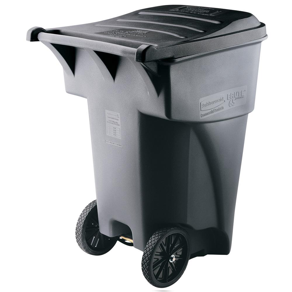 95 Gallon Garbage Bags Lid Garbage Container Outdoor Waste Bin Basket Wheel.. 