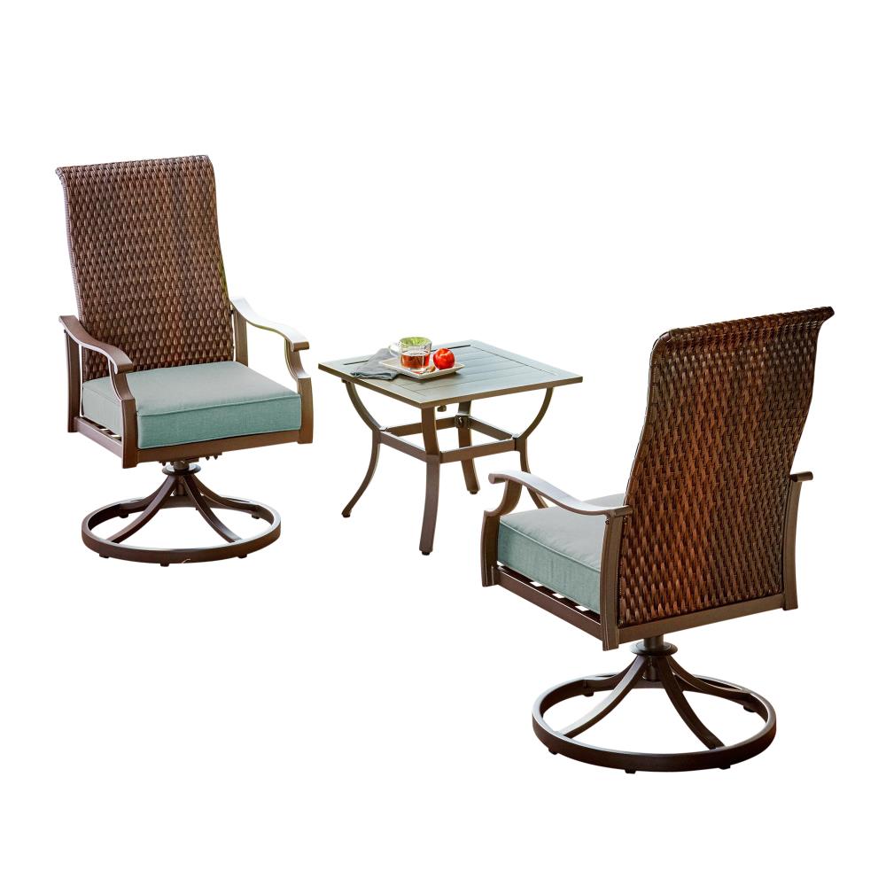 3 piece swivel chair patio set