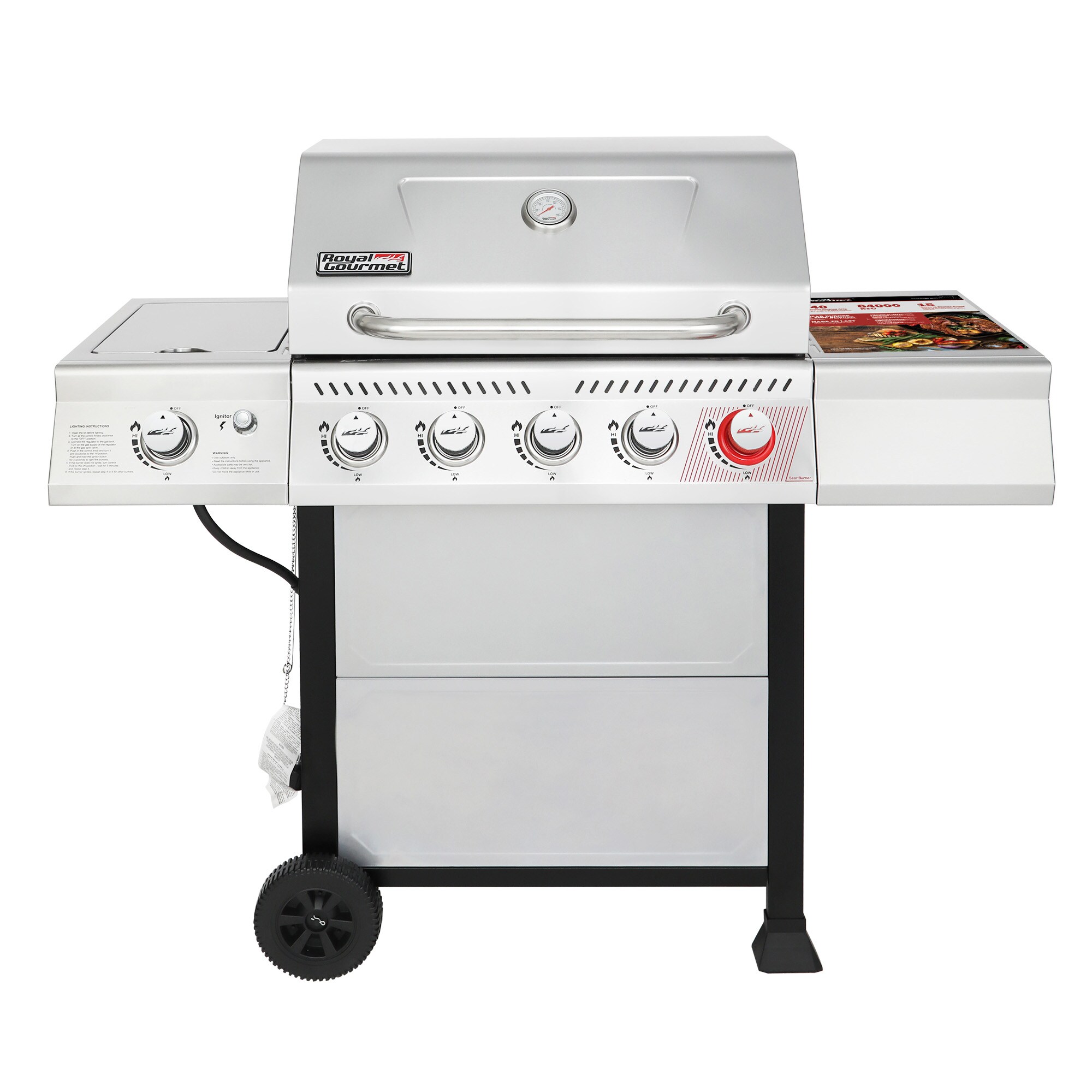 Gas Grill 3 Burner Stainless Steel BBQ LP Propane Outdoor Barbecue Cooker Patio 