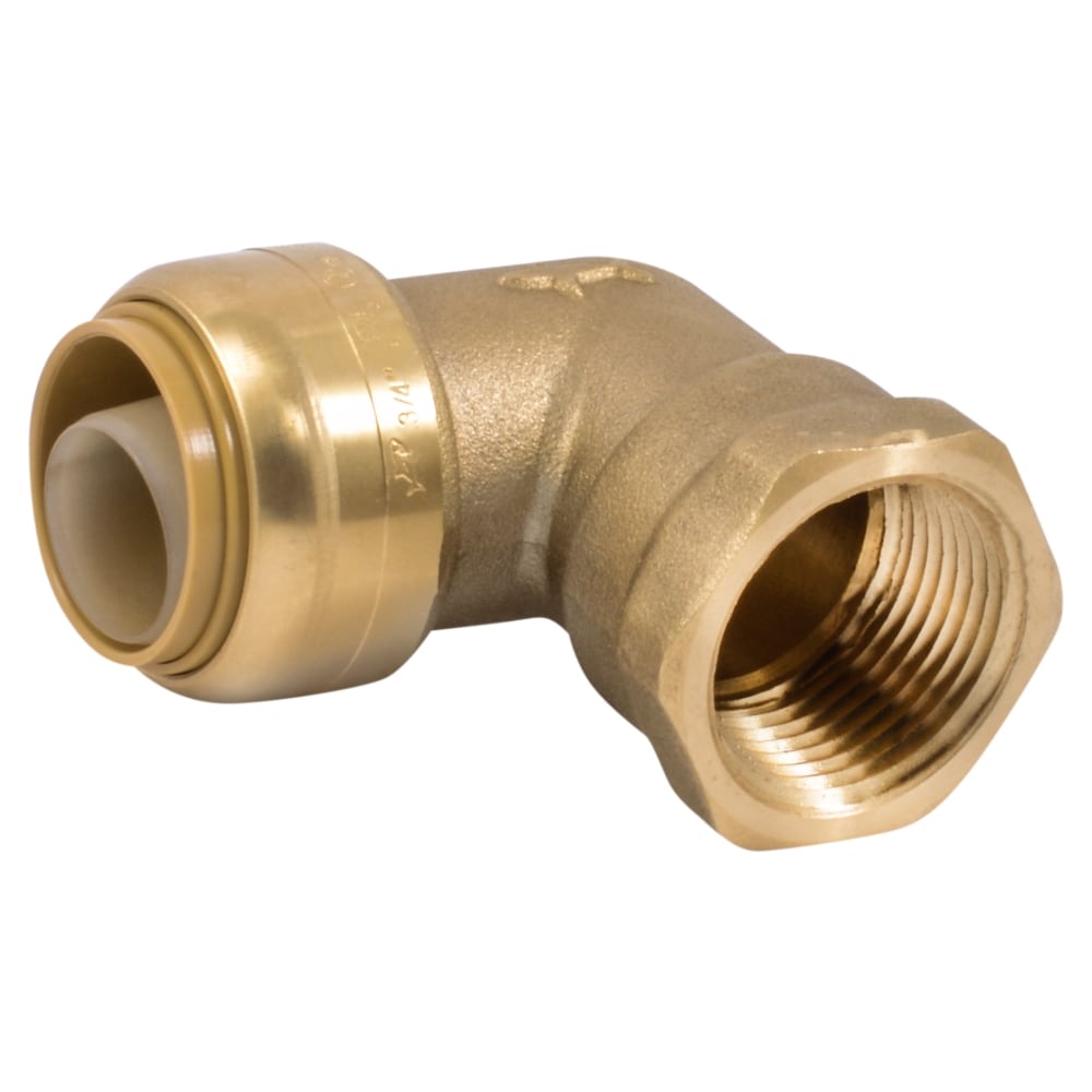Push-Fit Push to Connect Lead-Free Brass Elbow Fitting 3/4" Sharkbite Style 