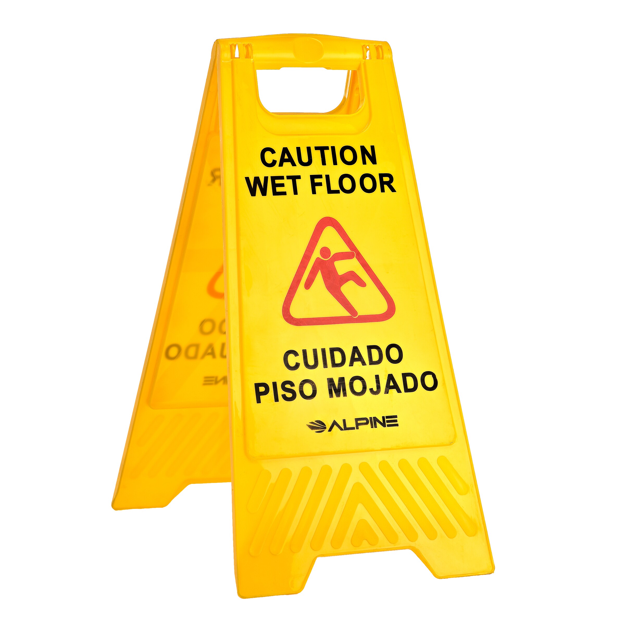 6Pack Caution Wet Floor Signs 25 Double Sided Caution Sign Bilingual Wet Floor Sign Fold-Out Wet Floor Signs for Wet Floors 