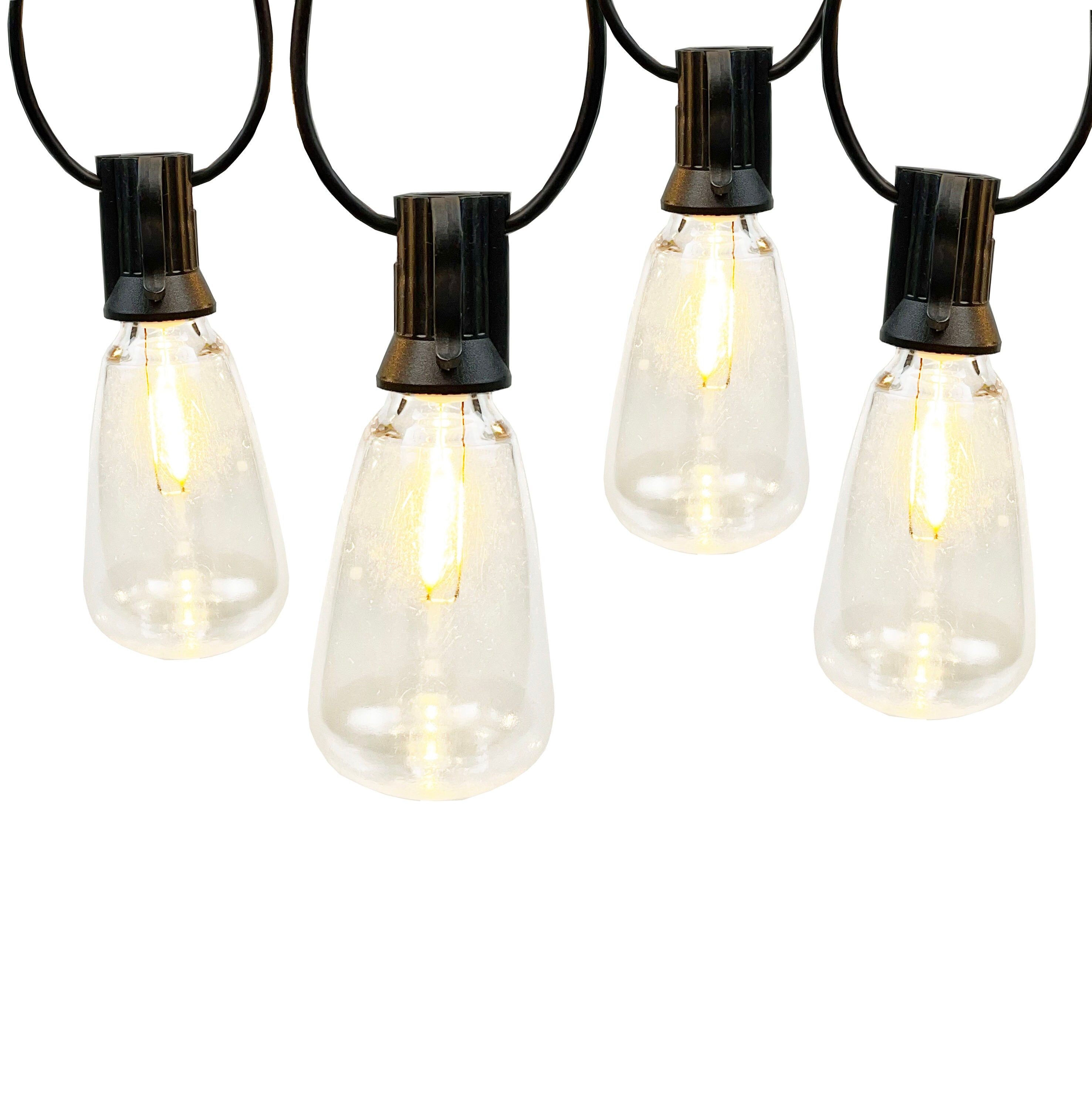 Living 10-ft Plug-in Black Indoor/Outdoor String Light with 10 White-Light LED Edison Bulbs in the String Lights department at Lowes.com