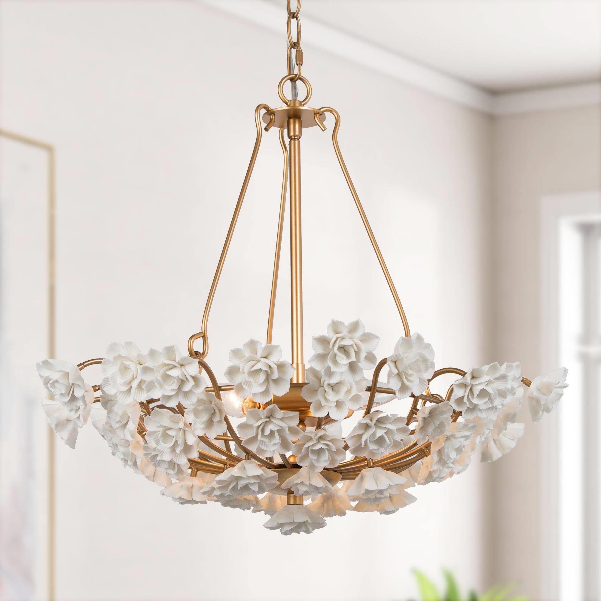 white ceramic chandelier