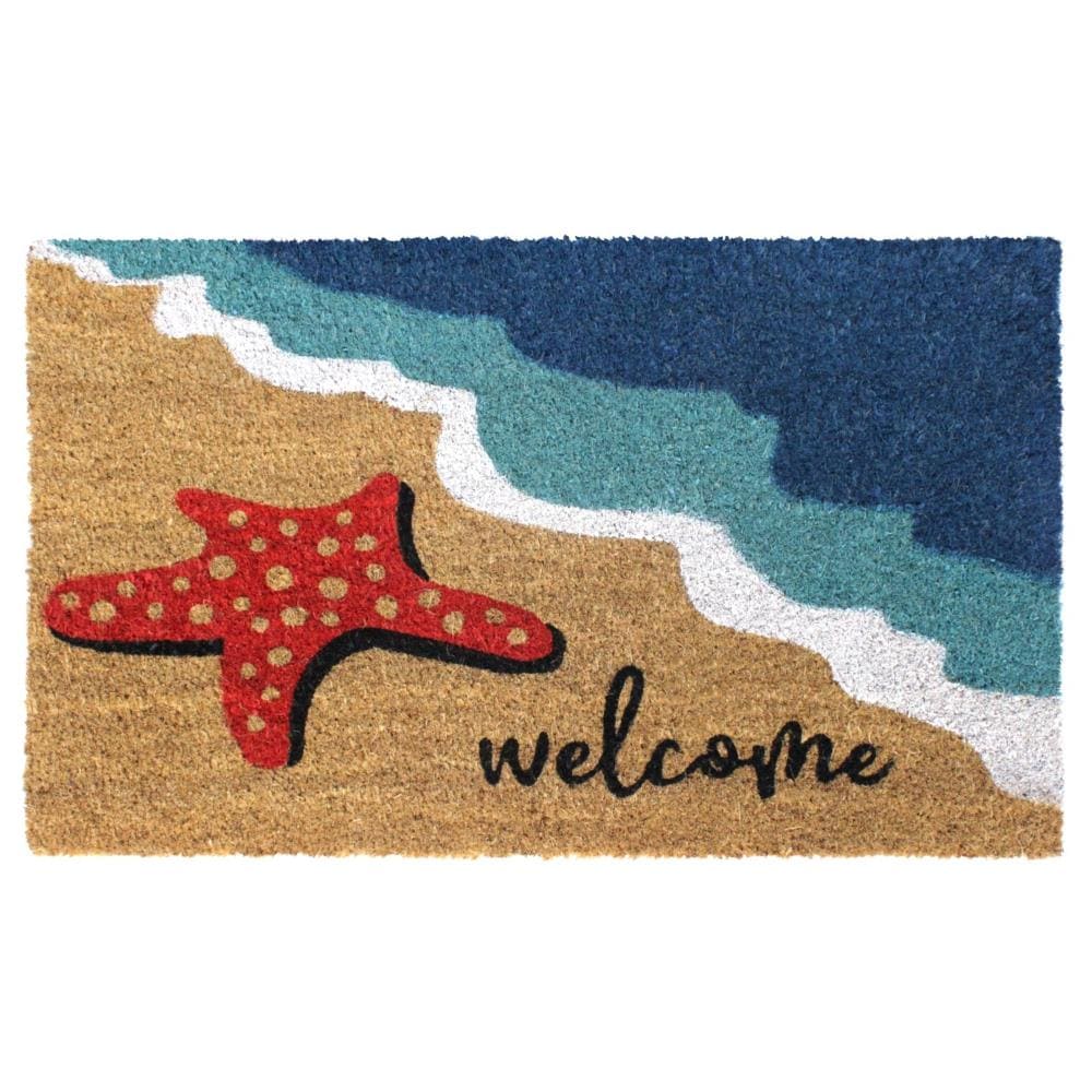 Tropical Beach Ocean Starfish Theme Non Slip Rug Carpet Bathmat Door Mat 16*24" 