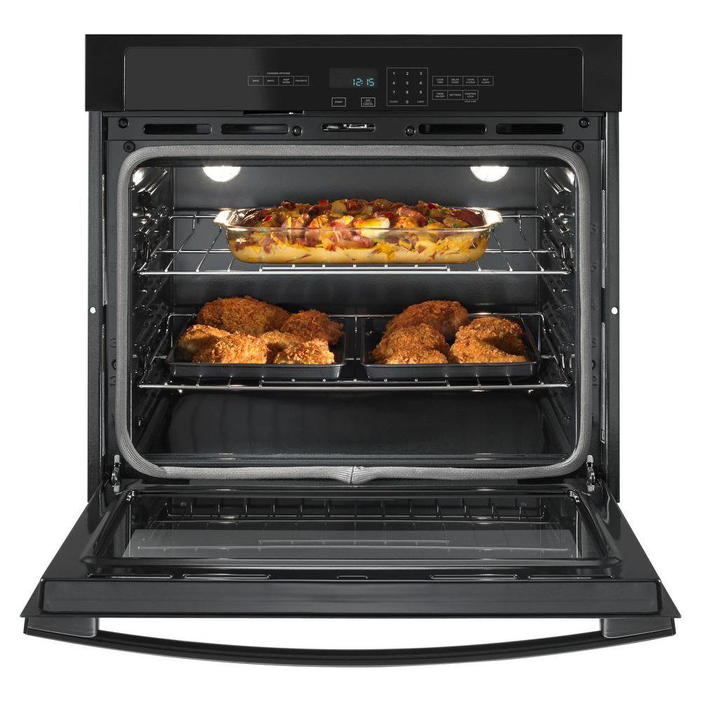 Amana 30in Selfcleaning Single Electric Wall Oven (Black) in the