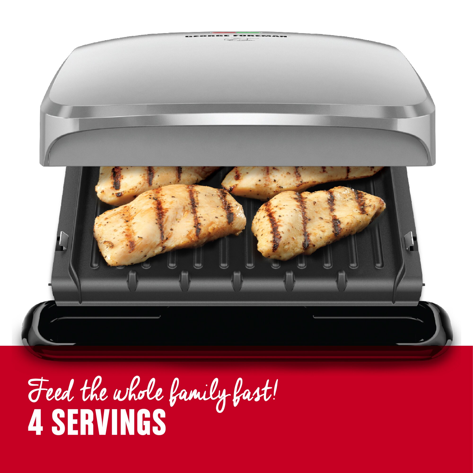 George Foreman 9.2-in L x 6.69-in W Non-Stick Residential