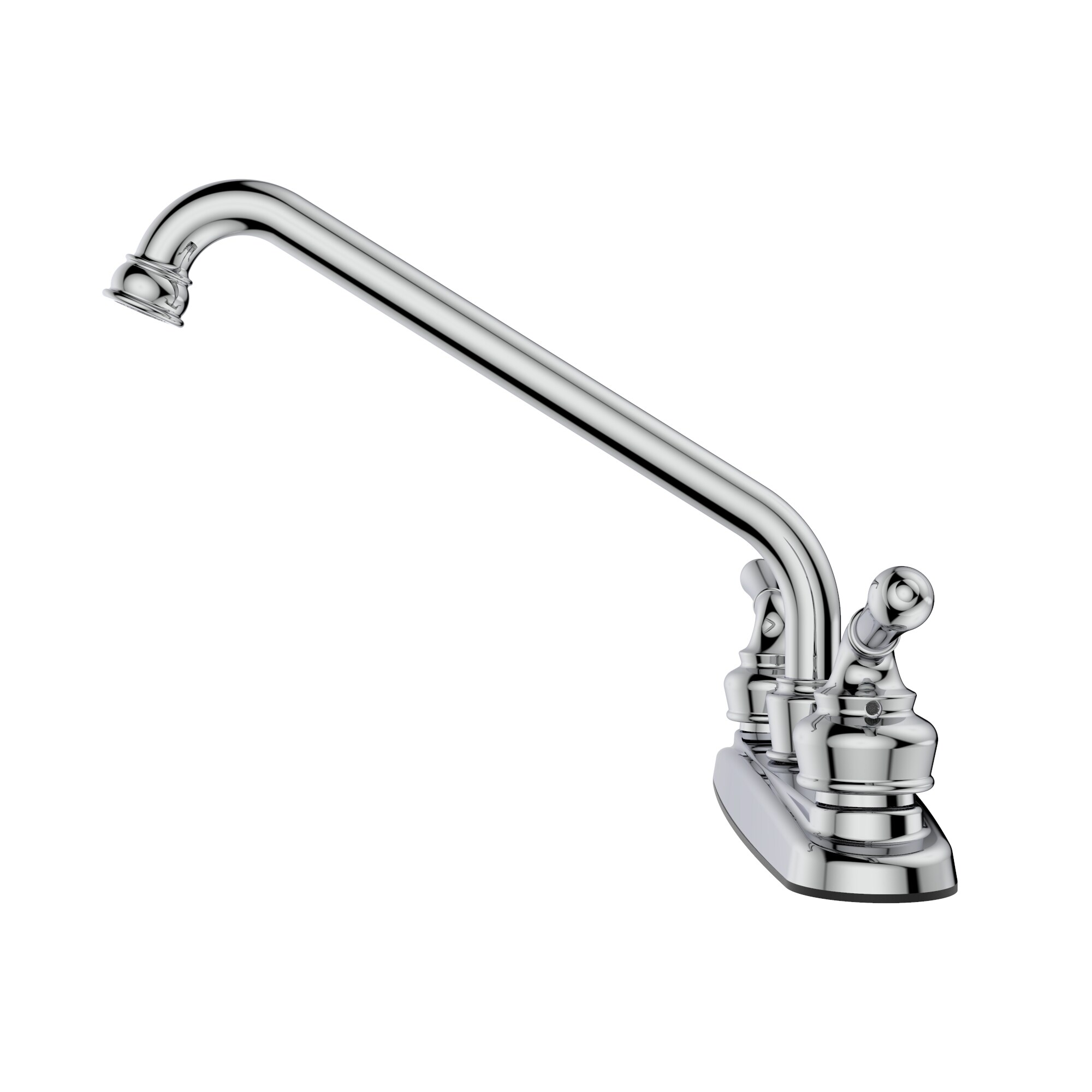 Belanger 21 Series Polished Chrome 2-handle Low-arc Kitchen Faucet (Deck Plate Included)