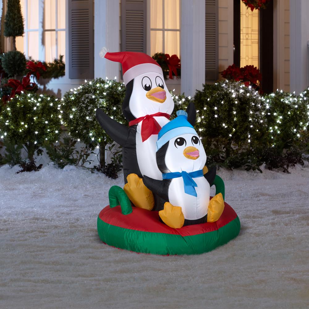 Holiday Living 4ft Lighted Penguin Christmas Inflatable in the