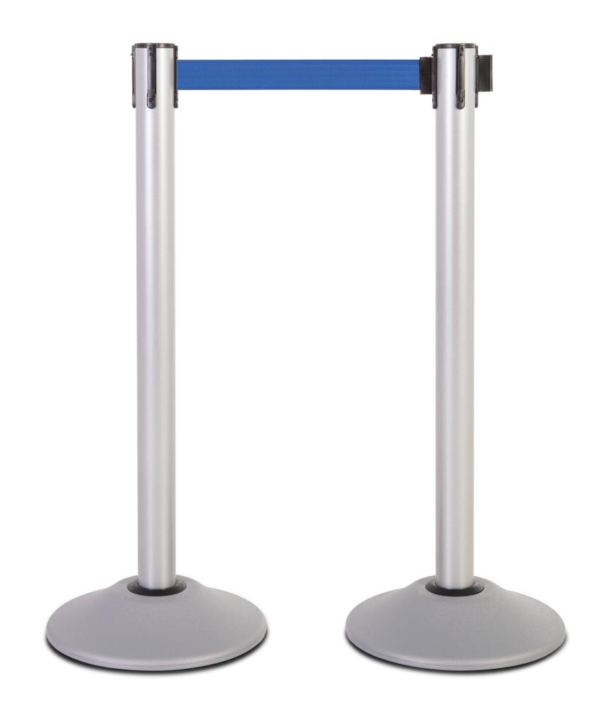 US Weight U2102EXT Heavy Duty Premium Steel Crowd Control Stanchion with Extended 13-foot Retractable Belt Fоur Paсk 