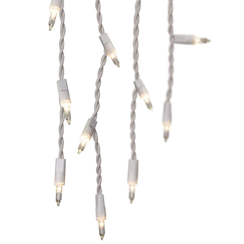 Lot Of 5 GE ConstantON 200-Count Constant White Incandescent Icicle Lights 