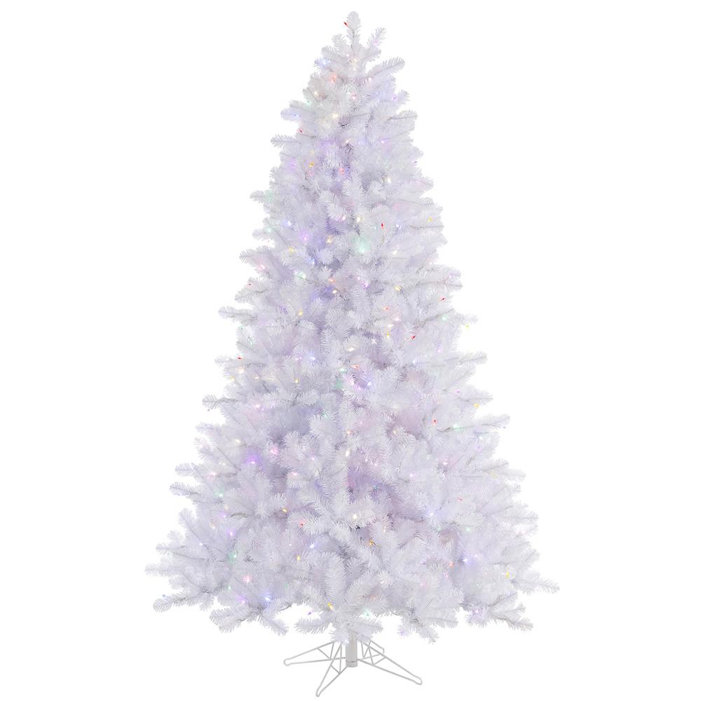 Vickerman 6.5-ft Pre-lit Traditional White Artificial Christmas Tree 