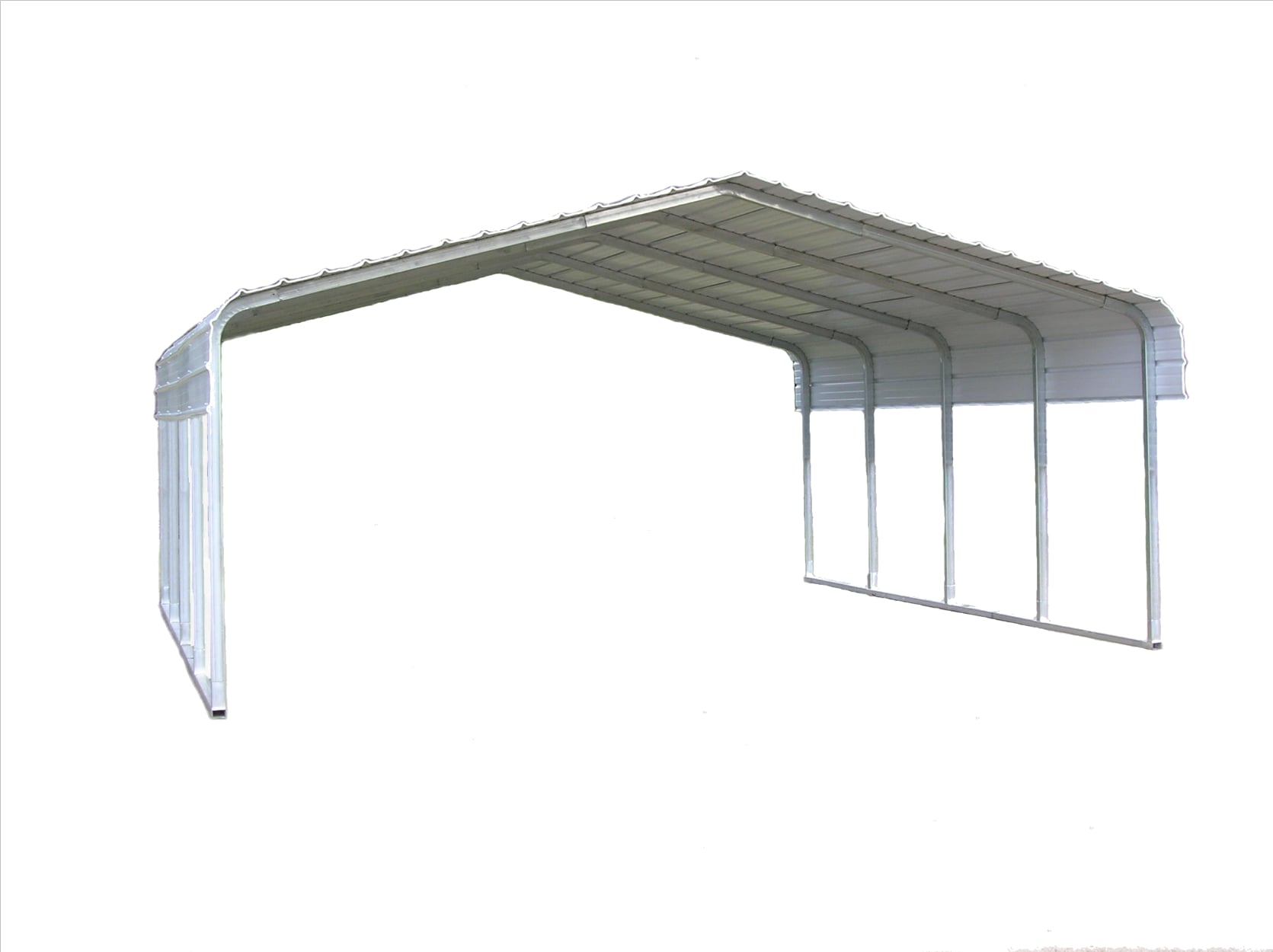 Versatube 20 Ft X 20 Ft White Metal Carport In The Carports Department At Lowes Com