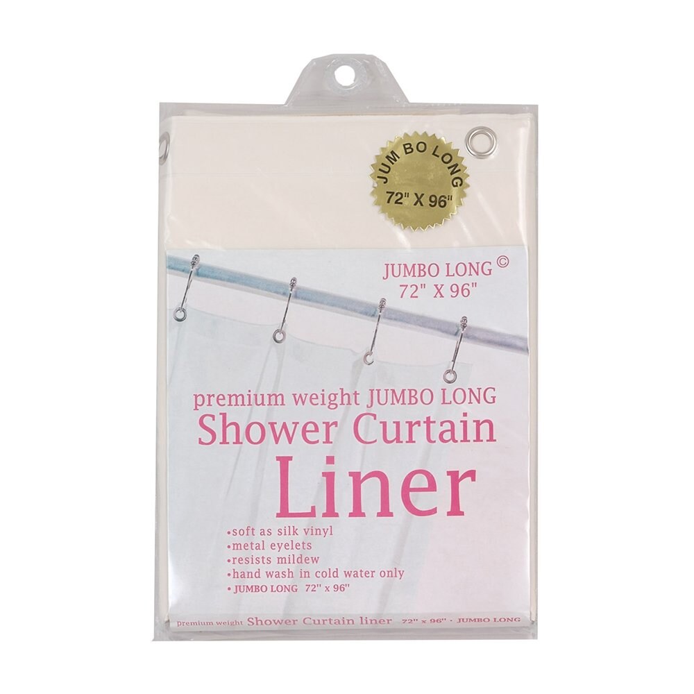 Carnation Home Fashions Jumbo 8 Gauge Vinyl Shower Curtai In The Shower Curtains And Liners